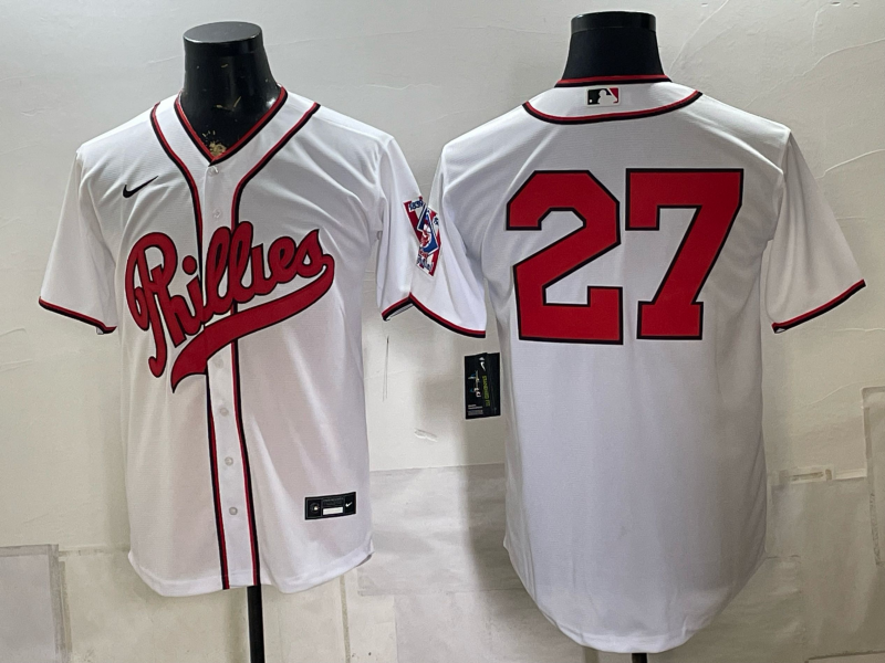 Men 2026 Philadelphia Phillies #27 white Game Nike MLB Jersey 082300->philadelphia phillies->MLB Jersey